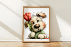 Whimsical Spring Dogs Clipart Product Image 3
