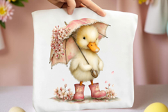 Whimsical Spring Duck Clipart Product Image 2
