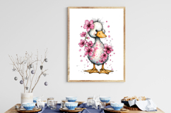 Whimsical Spring Duck Clipart Product Image 3