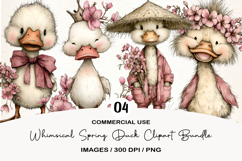 Whimsical Spring Duck Clipart Bundle Product Image 1