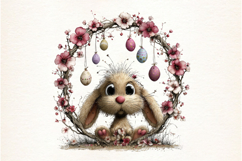 Whimsical Spring Easter Bunny Clipart Product Image 2
