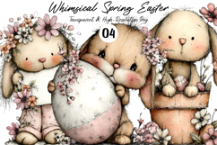 Whimsical Spring Easter Clipart Product Image 1
