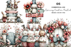 Whimsical Spring Easter Pastel Clipart Product Image 1