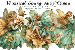Whimsical Spring Fairy Clipart Product Image 1