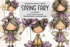 Whimsical Spring Fairy Clipart Product Image 1