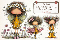 Whimsical Spring Fairy Clipart Product Image 1