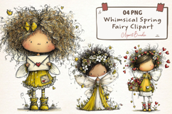 Whimsical Spring Fairy Clipart Product Image 1