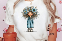 Whimsical Spring Fashion KIds Clipart Product Image 2