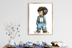 Whimsical Spring Fashion KIds Clipart Product Image 3