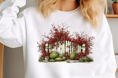 Whimsical Spring Fence Clipart PNG Product Image 3