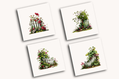 Whimsical spring fence Clipart Product Image 4