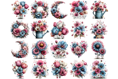 Whimsical spring floral clipart Product Image 3