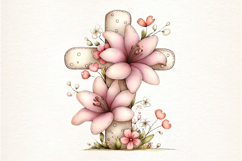 Whimsical Spring Floral Cross Clipart Product Image 2