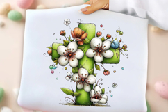 Whimsical Spring Floral Cross Clipart Product Image 3