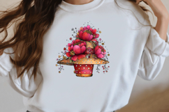 Whimsical Spring floral Hat Clipart Product Image 3