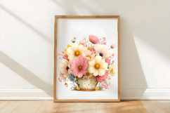 Whimsical Spring Flower Basket Clipart Product Image 3