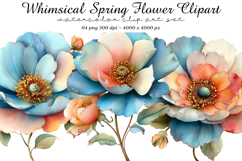 Whimsical Spring Flower Clipart Product Image 1