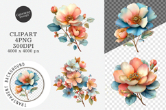 Whimsical Spring Flower Clipart Product Image 1