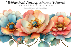 Whimsical Spring Flower Clipart Product Image 1
