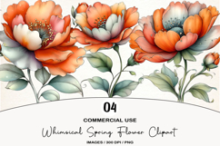 Whimsical Spring Flower Clipart Product Image 1