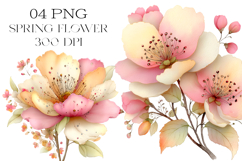 Whimsical Spring Flower Clipart Product Image 1