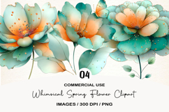 Whimsical Spring Flower Clipart Product Image 1