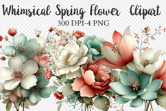 Whimsical Spring Flower Clipart Product Image 1