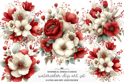 Whimsical spring flower clipart Product Image 1