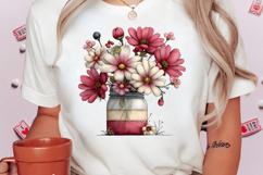 Whimsical Spring Flower Jar Clipart Product Image 2
