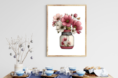 Whimsical Spring Flower Jar Clipart Product Image 3