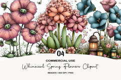 Whimsical Spring Flowers Clipart Product Image 1