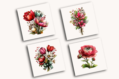 Whimsical Spring flowers clipart Product Image 4