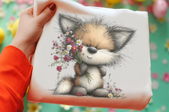 Whimsical Spring Fox Clipart Product Image 2