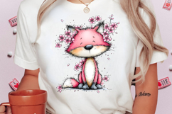Whimsical Spring Fox Clipart Product Image 2