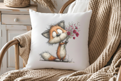 Whimsical Spring Fox Clipart Product Image 3