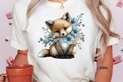 Whimsical Spring Fox Clipart PNG Product Image 2