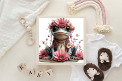 Whimsical Spring Frog Clipart Product Image 3