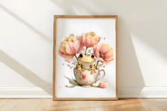 Whimsical Spring Frog Clipart Product Image 3