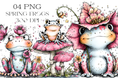 Whimsical Spring Frogs Clipart Product Image 1
