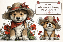 Whimsical Spring Funny Dog Clipart Product Image 1