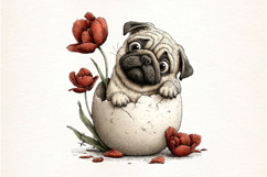 Whimsical Spring Funny Dog Clipart Product Image 2