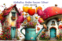 Whimsical Spring Garden Clipart Product Image 1