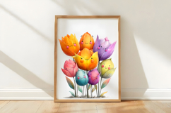 Whimsical Spring Garden Flower Clipart Product Image 3