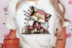 Whimsical Spring Garden Fox Clipart Product Image 2