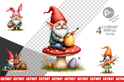 Garden Gnomes Easter Clipart Product Image 1