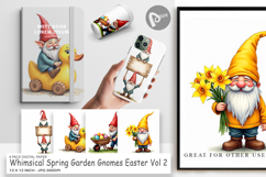 Garden Gnomes Easter Digital Paper Product Image 1