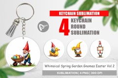 Garden Gnomes Easter Keychain Product Image 1