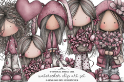 Whimsical spring girl clipart - Whimsical spring girls Png Product Image 1