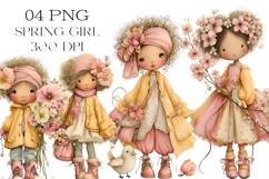 Whimsical Spring Girl Clipart Product Image 1