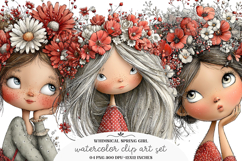 Whimsical spring girl clipart - Whimsical spring girl Png Product Image 1